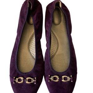 Purple Suede Flats 13M